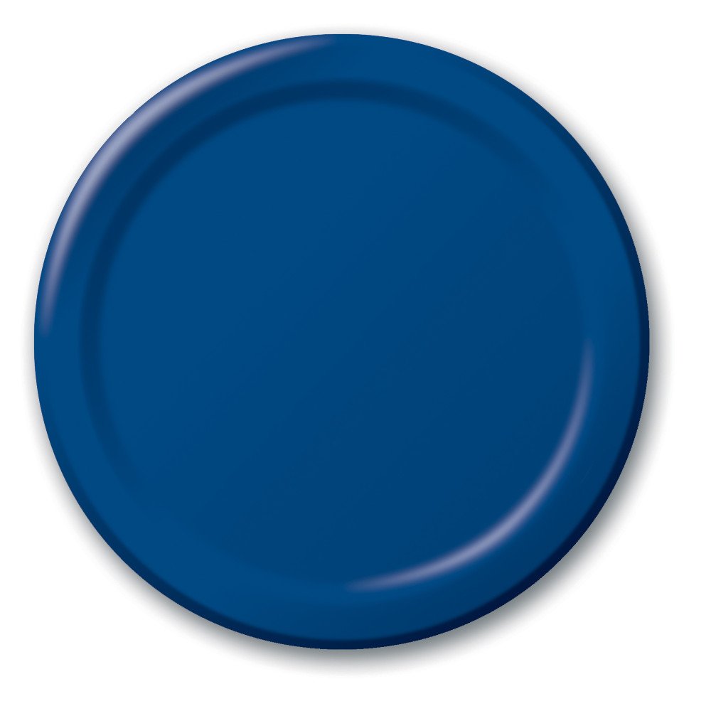 Creative Converting Bermuda Blue Plain Banquet Paper Plates-24pc / 10", (10.25")(24 Pack)