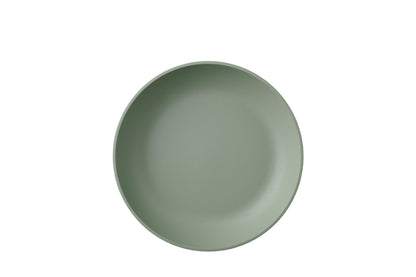 Mepal - Deep plate 4 pieces Silueta - Dishwasher & microwave resistant - Plastic plates - Dinner plates - Tableware - 21 cm - Nordic black
