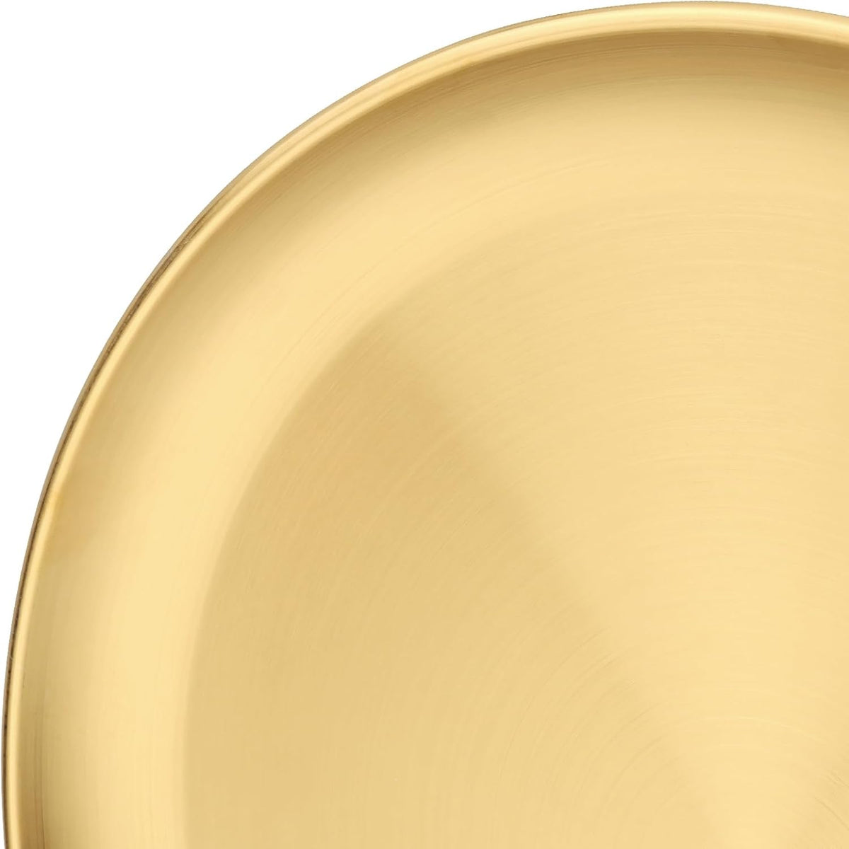 MUKCHAP 6PCS 12 Inch Gold Stainless Steel Plates, Flat Metal Dishes, Camping Serving Dinner Plates for Snack, BBQ
