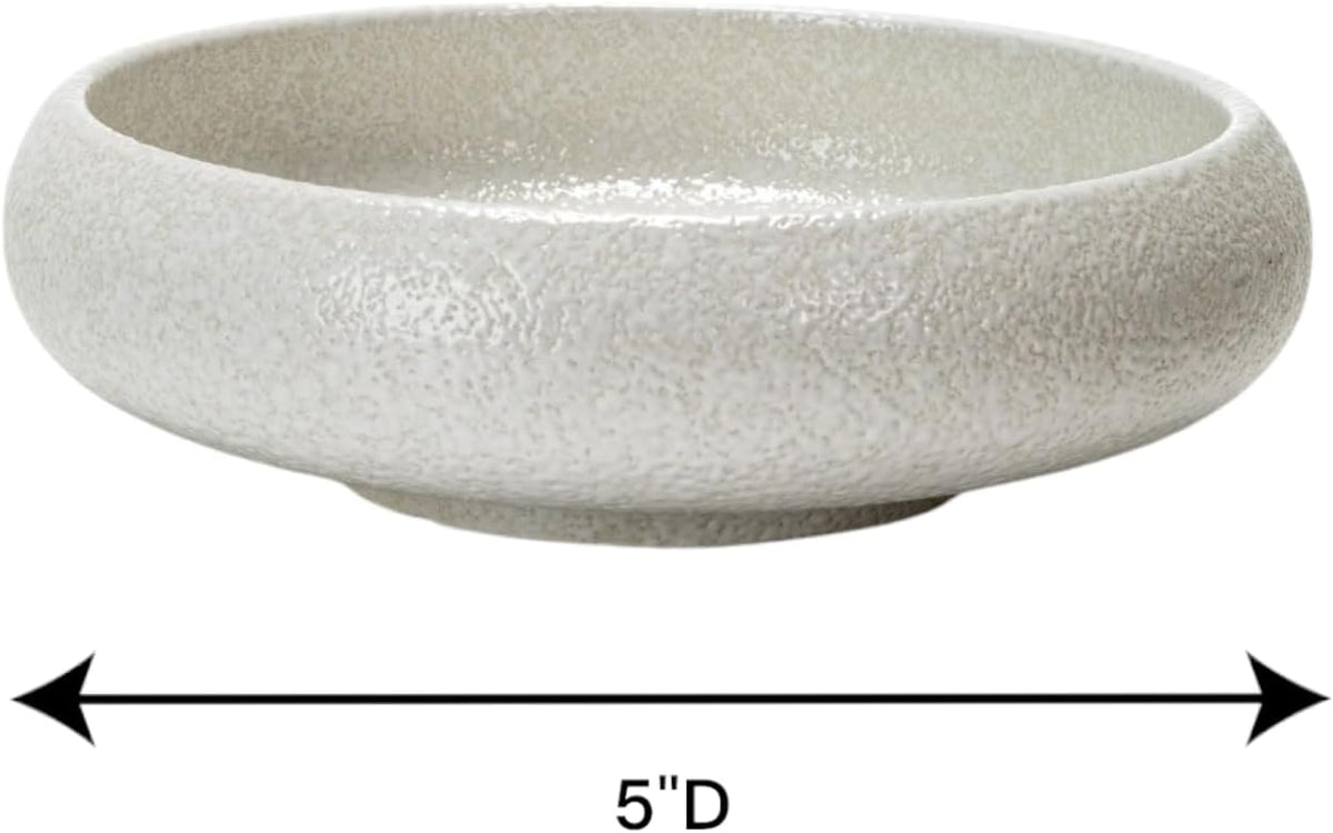 Urban Tokyo Japanese Living Zen Style Porcelain Shallow Dish Reactive Glazed Sashimi Korean Banchan Appetizer Snack Dish Set of 4 Restaurant Tableware (Flower Snow (Yuki No Hana))