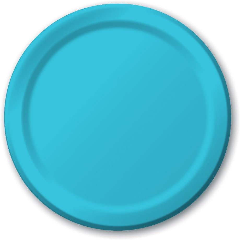 Creative Converting Bermuda Blue Plain Banquet Paper Plates-24pc / 10", (10.25")(24 Pack)