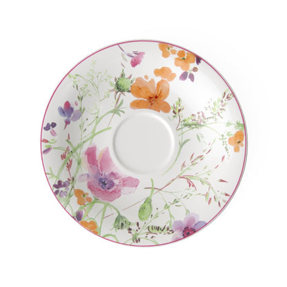 Villeroy & Boch Mariefleur Basic Rim Soup, 9 in, Premium Porcelain, White/Multicolored