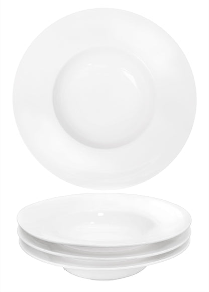 Pasta Plates with Rim 14 oz, Soup Bowl Pasta Bowl Set of 2, Shallow Bowl Plate, Ceramic Wide Rimmed Soup Bowl, Best choice for high-end restaurants, hotels, and foodies,11 Inch Blue