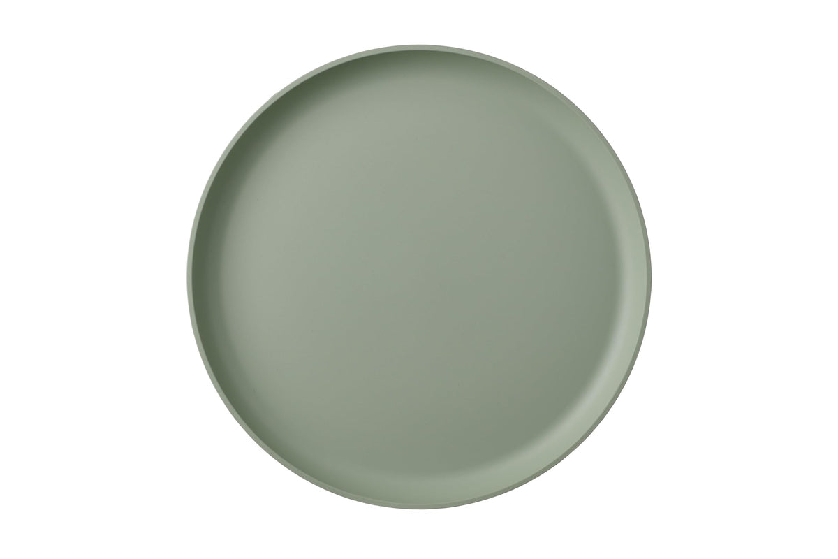 Mepal - Deep plate 4 pieces Silueta - Dishwasher & microwave resistant - Plastic plates - Dinner plates - Tableware - 21 cm - Nordic black