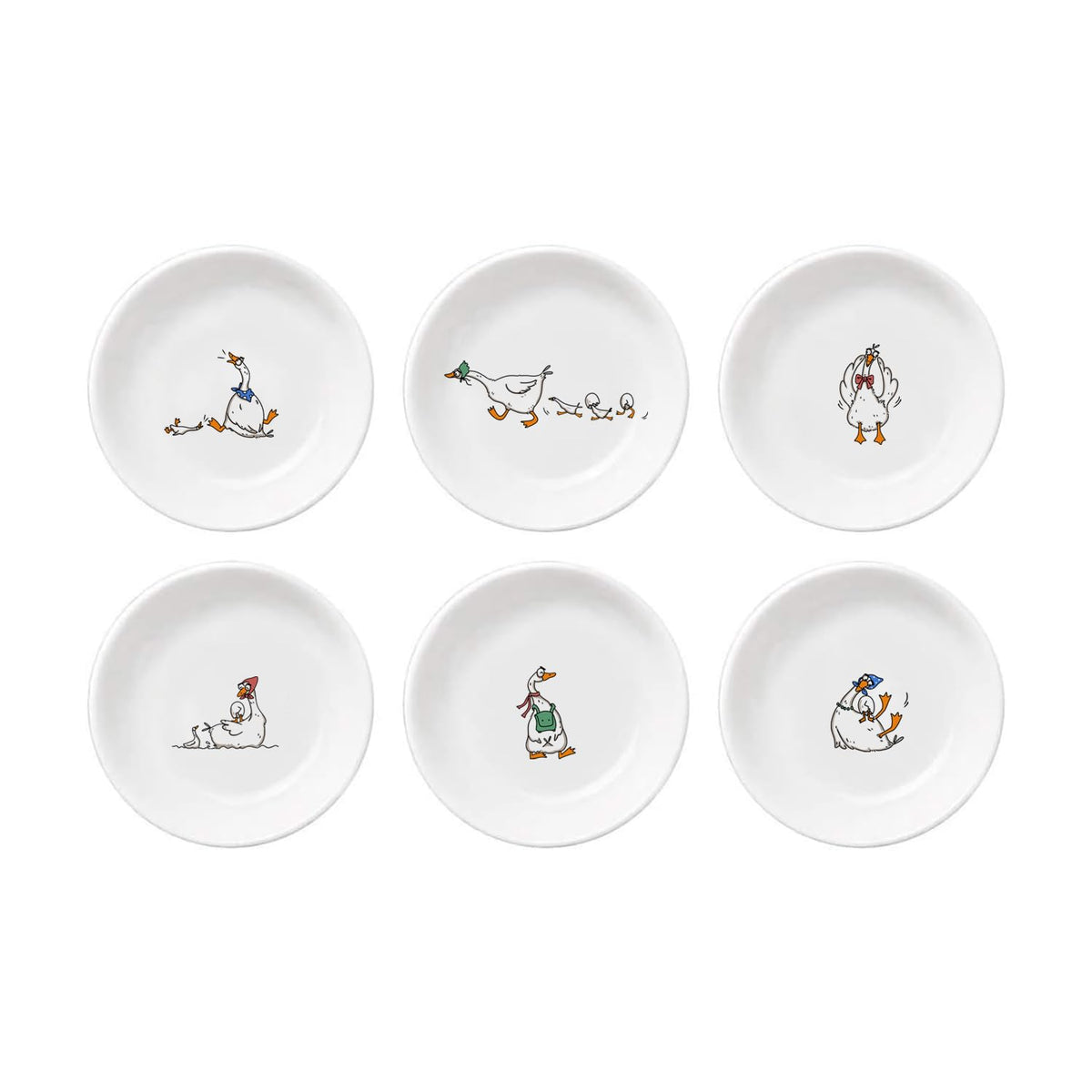 Funny Fidgety Chef Cat Pattern Ceramic Sauce Dishes, Seasoning Dishes, Sushi Soy Dipping Bowls, Appetizer Plates, Dessert Plates, Bird Feeding Bowls, Set of 6 - 5 Inch