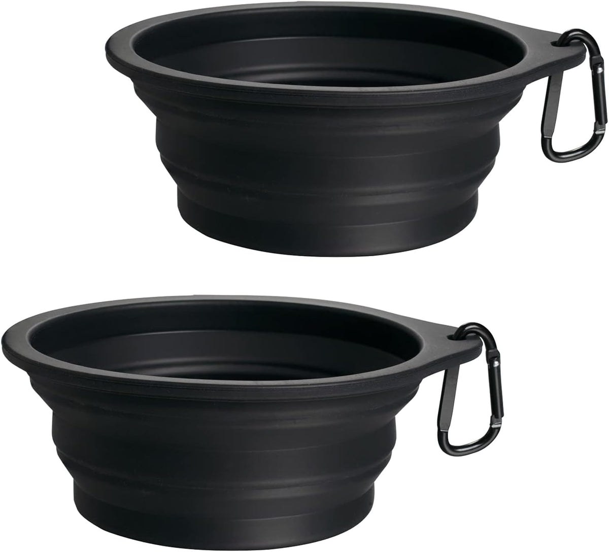 PetBonus 2-Pack Collapsible Dog Bowls, Portable Travel Dog Water Food Bowls