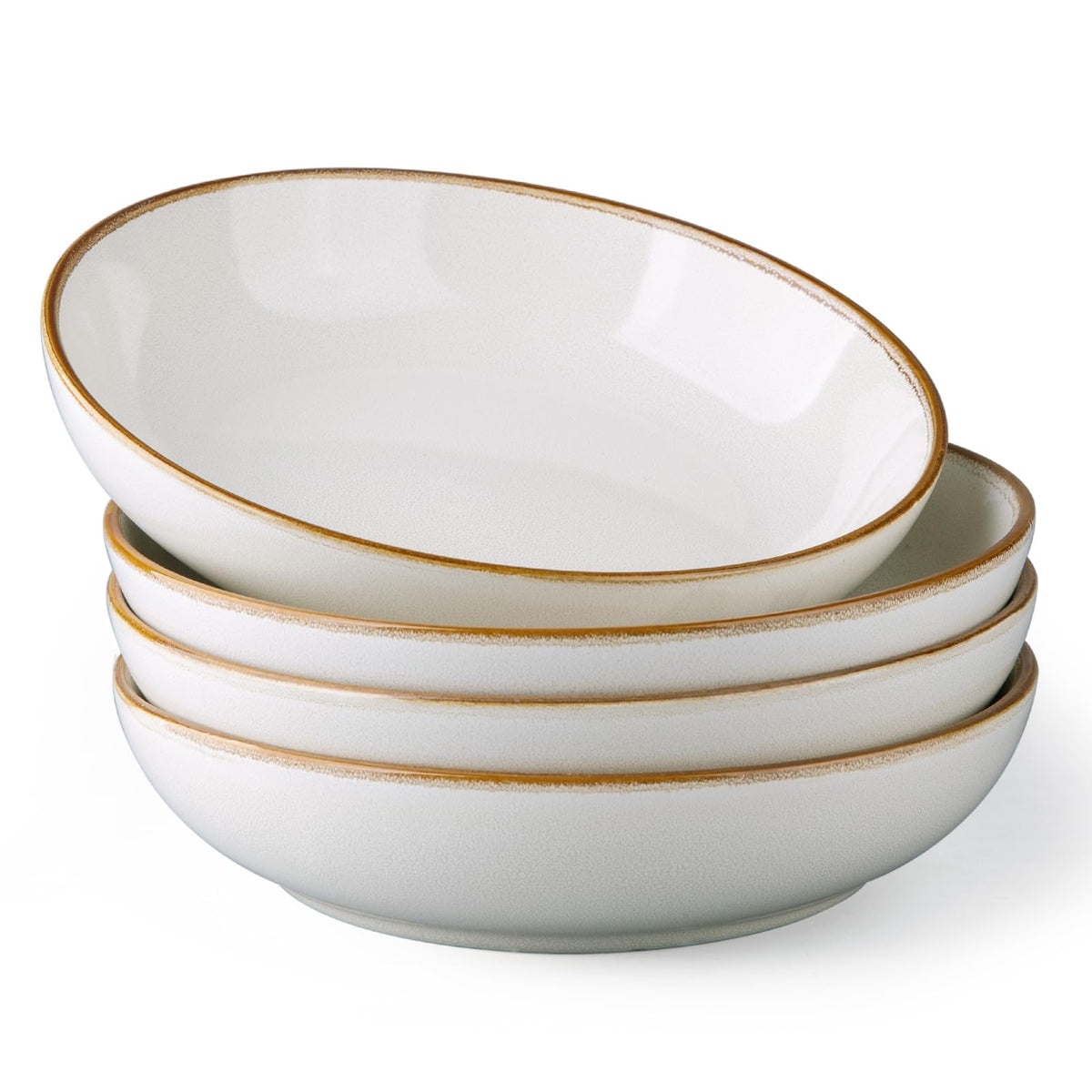 AmorArc 8.5’’ Ceramic Pasta Bowls Set of 4, 36oz Large Stoneware Bowls Set