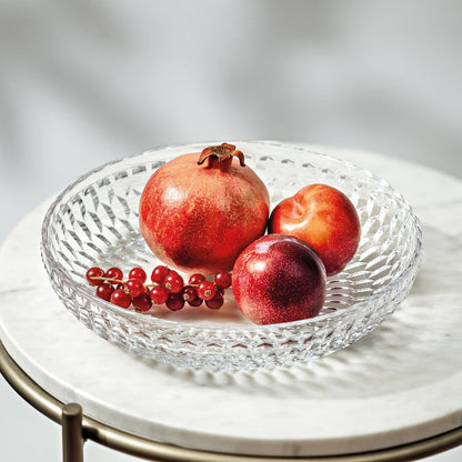 Villeroy & Boch - Boston Shallow Bowl, Crystal Glass Bowl for Desserts, Fruit and Snacks, Made in Germany, Dishwasher-Safe, 9.5 in Diameter, 34 oz Capacity, Clear