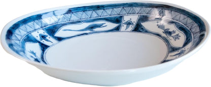 Awasaka EK88-A01 Edokko Dinosaur, Good Edge Dragon Plate, Made in Japan, Diameter 9.1 x 1.8 inches (230 x 45 mm)