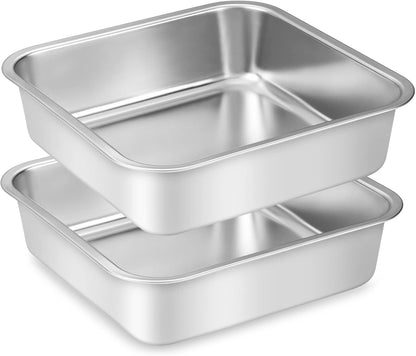Stainless Steel Dog Bowls, [2 Pack] Water and Food Bowl Set, 1.6L Pet Metal Dishes for Small Medium Large Dogs