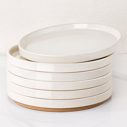 AmorArc Ceramic Dinner Plates Set of 6,10.0 Inch Matte Stoneware Plates Set