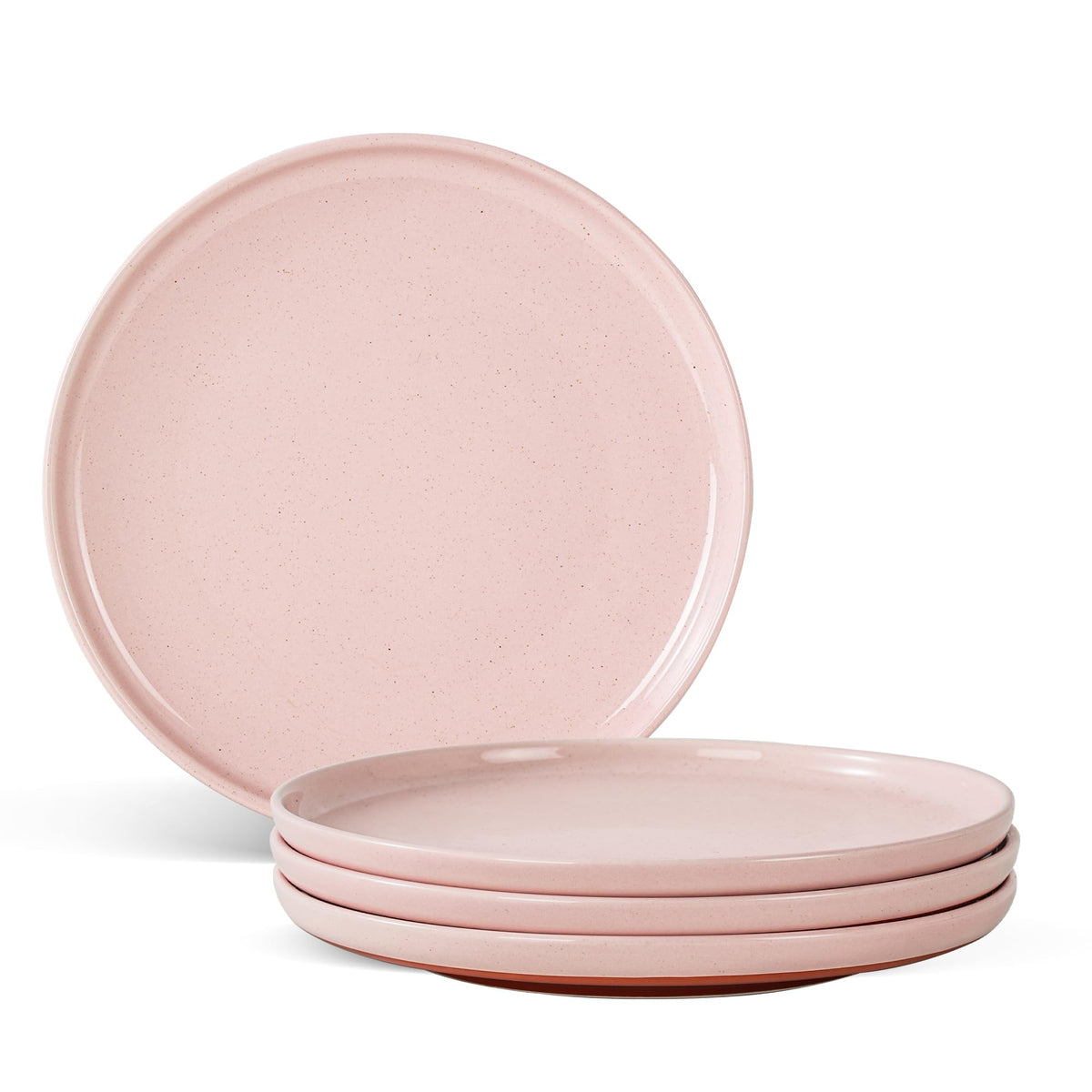 Ceramic Dinner Plates, 10.25 Inch, Set for 4, Elegant Green