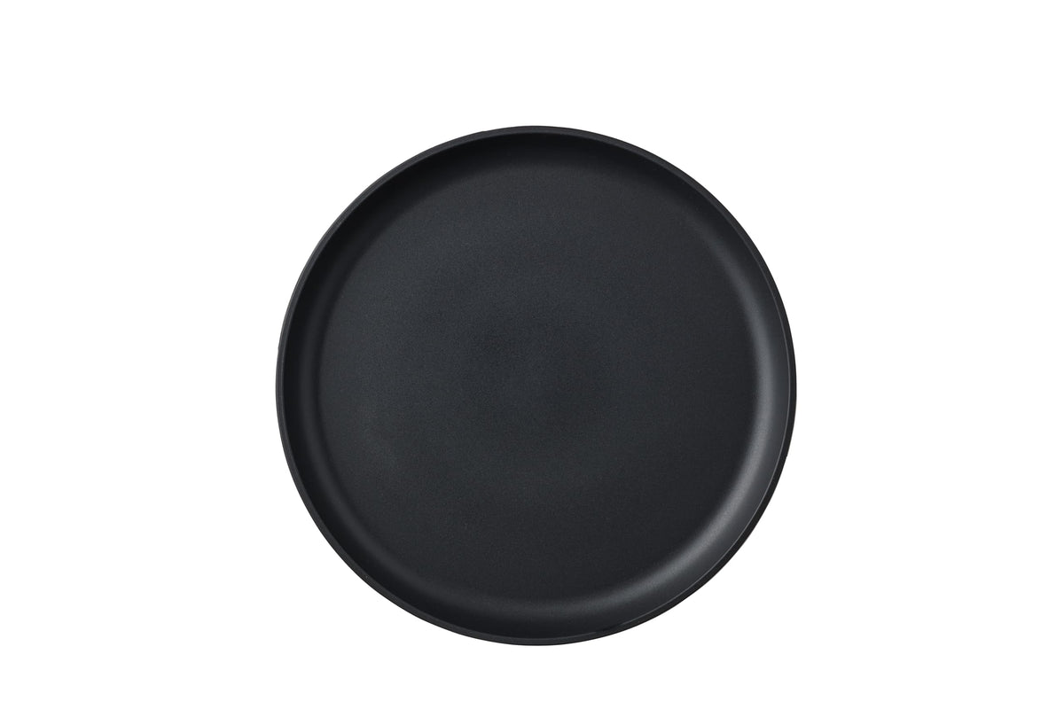 Mepal - Deep plate 4 pieces Silueta - Dishwasher & microwave resistant - Plastic plates - Dinner plates - Tableware - 21 cm - Nordic black