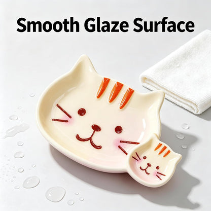 6 Pcs Plastic Cat Bowls, 5.4cm Wide, 3 Colors