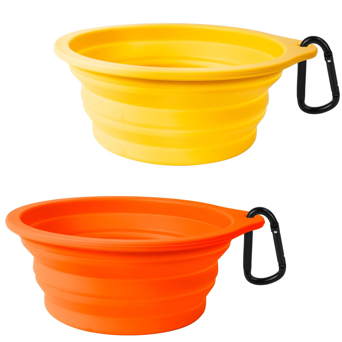 PetBonus 2-Pack Collapsible Dog Bowls, Portable Travel Dog Water Food Bowls