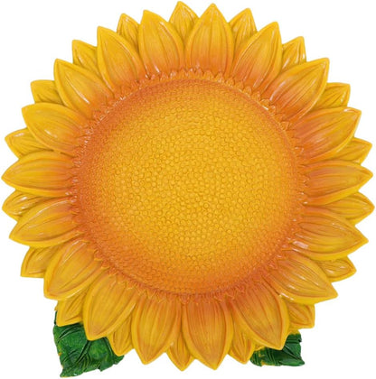 Sunflower Decorative Tray, 6.7 Inch Resin Dish, Yellow
