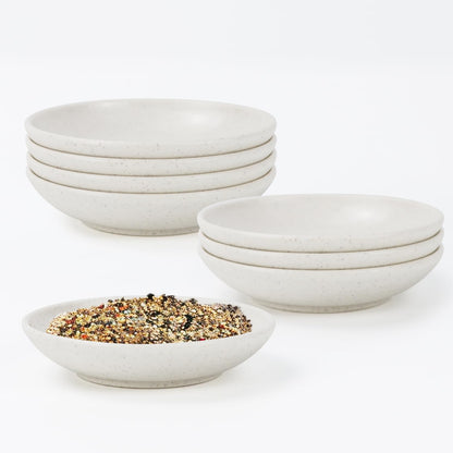 Homienly Wheat Straw Plates Unbreakable Flat Salad Plates Set of 8 Reusable Dinner Plate for Kitchen, Camping, RV, Microwave and Dishwasher Safe Plate Heavy Duty Paper Plates Alternative (Multi, 9in)