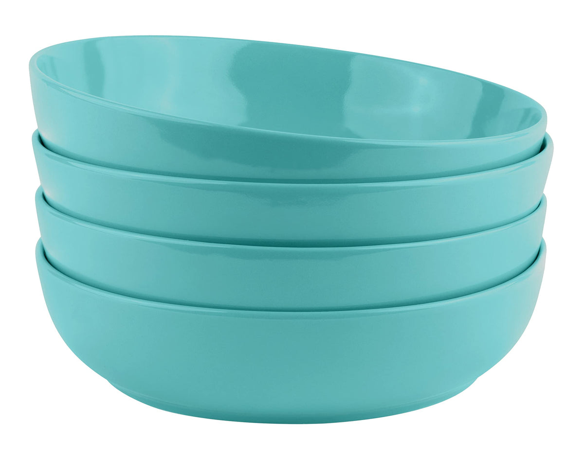 KooK Pasta Bowls, For Soups & Salads, Set of 4, 40 oz, White