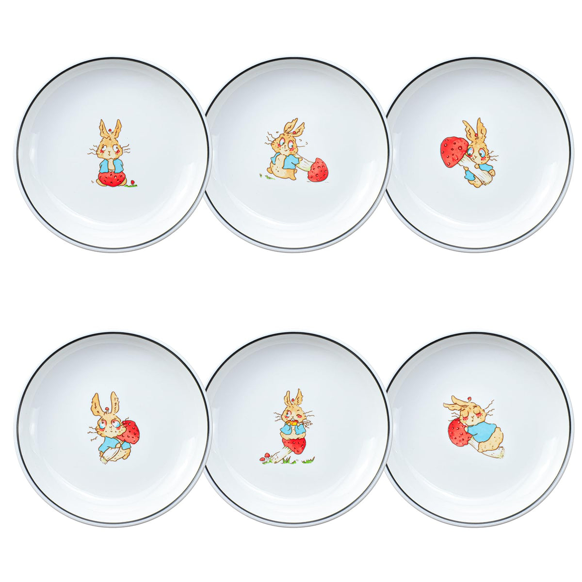 Funny Fidgety Chef Cat Pattern Ceramic Sauce Dishes, Seasoning Dishes, Sushi Soy Dipping Bowls, Appetizer Plates, Dessert Plates, Bird Feeding Bowls, Set of 6 - 5 Inch
