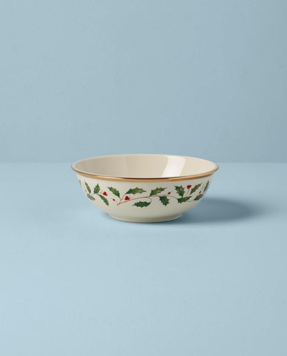Lenox 883431 Holiday Place Setting Bowl, Red & Green, Christmas Dinnerware