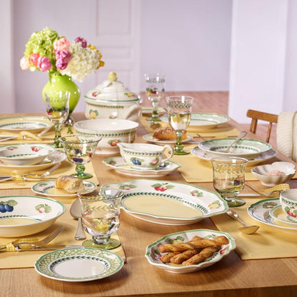 Villeroy & Boch French Garden Fleurence Rim Soup, 9 in, Premium Porcelain, White/Multicolored