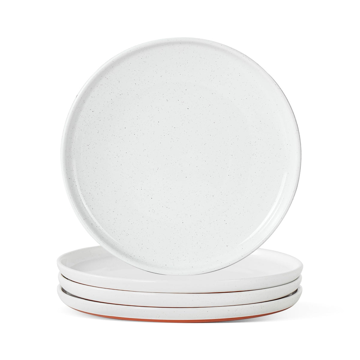 Ceramic Dinner Plates, 10.25 Inch, Set for 4, Elegant Green
