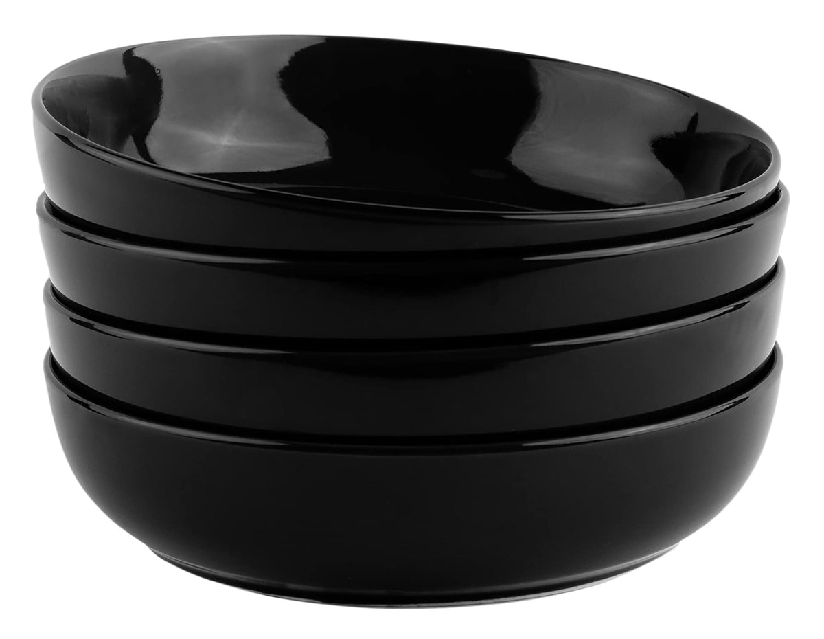 KooK Pasta Bowls, For Soups & Salads, Set of 4, 40 oz, White