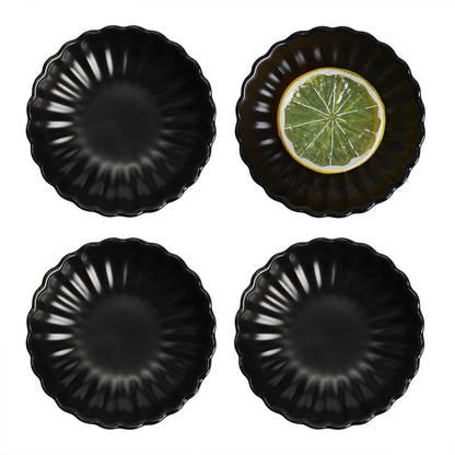 Gaolinci 3.5 Inches Flower Shape Ceramic Side Dishes, 4 Pcs Dipping Saucers