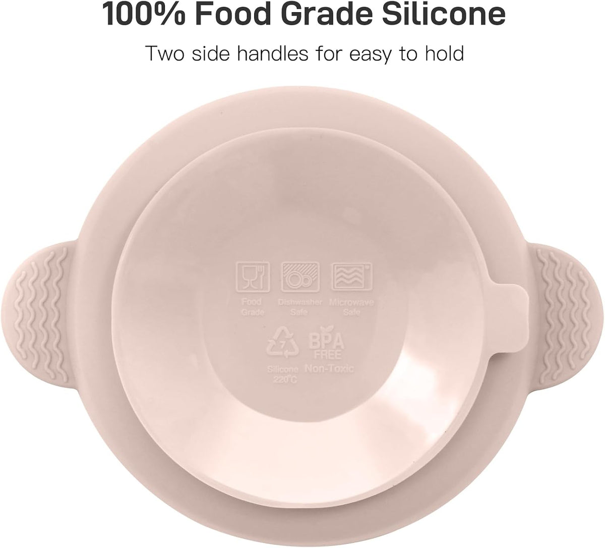 Eascrozn 3 Pack Baby Bowls with Suction and 3 Pack Baby Spoons, BPA Free