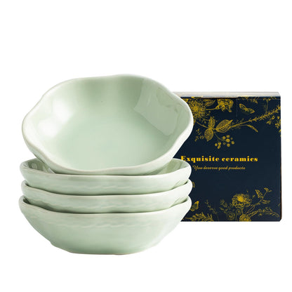 Reactive Glaze Dipping Bowls, Soy Sauce Dishes Set of 4