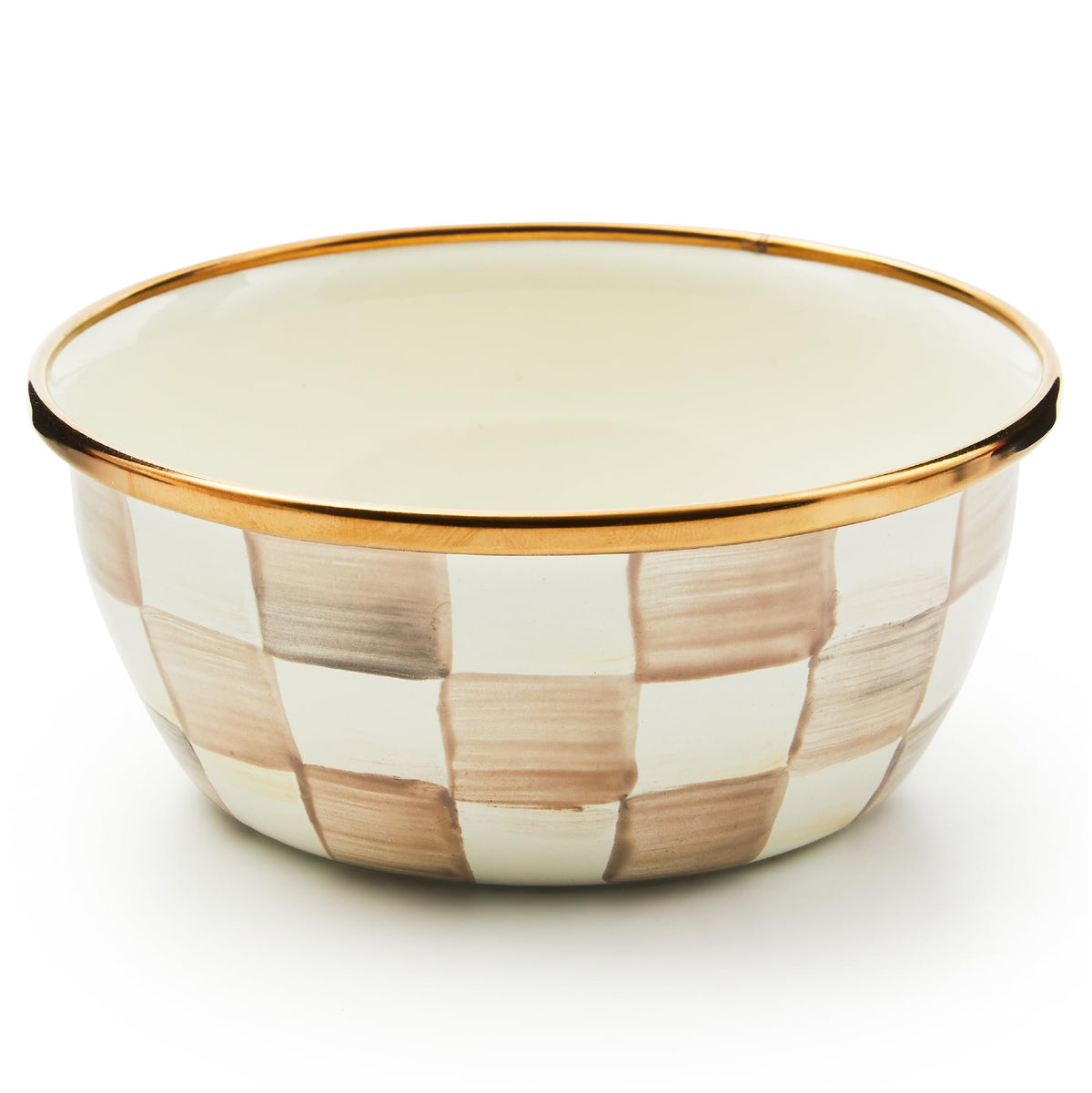 MACKENZIE-CHILDS Enamel Pinch Bowl, Small Bowl for Cooking Ingredients, 1.5-Cup Capacity, Wild Rose Slate