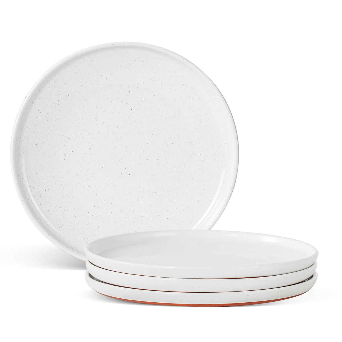Ceramic Dinner Plates, 10.25 Inch, Set for 4, Elegant Green