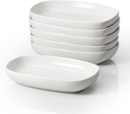 Mini Oval Serving Dishes, Ceramic Side Dish Bowls, Small Appetizer Plates for Vegetables, Sushi, Desserts, Snacks and Dip