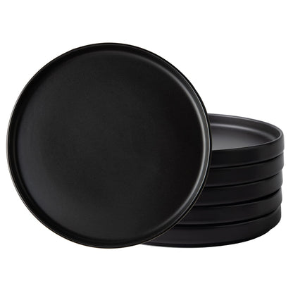 AmorArc Ceramic Dinner Plates Set of 6,10.0 Inch Matte Stoneware Plates Set
