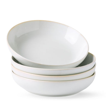 AmorArc 8.5’’ Ceramic Pasta Bowls Set of 4, 36oz Large Stoneware Bowls Set