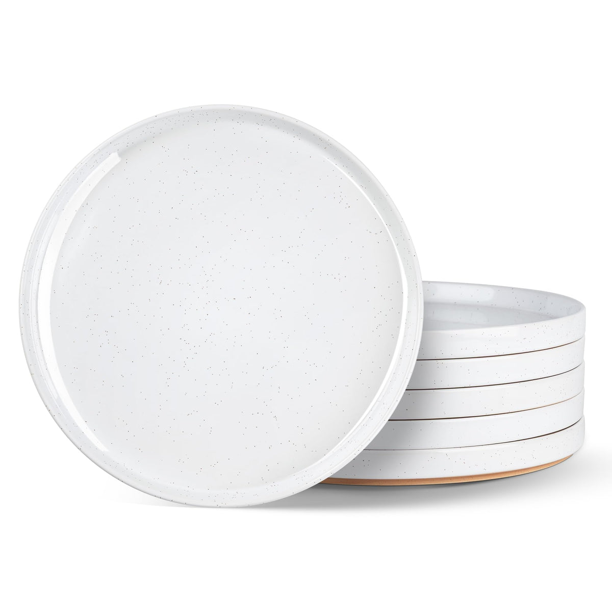 AmorArc Ceramic Dinner Plates Set of 6,10.0 Inch Matte Stoneware Plates Set