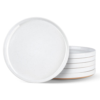 AmorArc Ceramic Dinner Plates Set of 6,10.0 Inch Matte Stoneware Plates Set