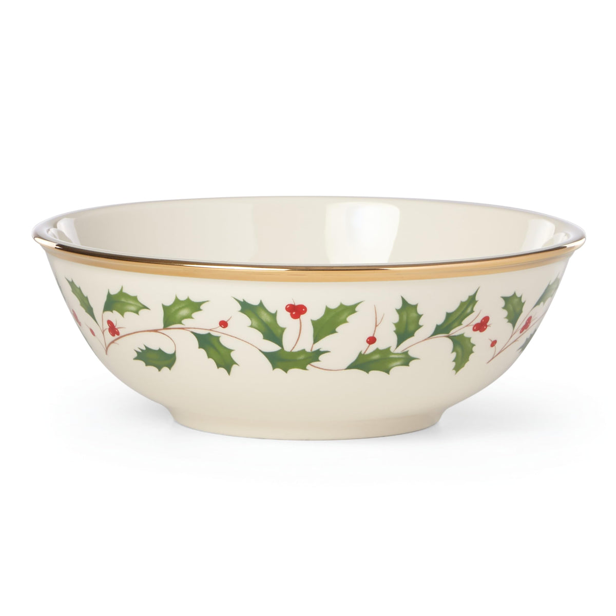 Lenox 883431 Holiday Place Setting Bowl, Red & Green, Christmas Dinnerware