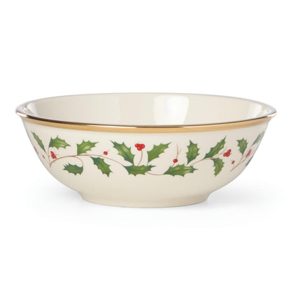 Lenox 883431 Holiday Place Setting Bowl, Red & Green, Christmas Dinnerware