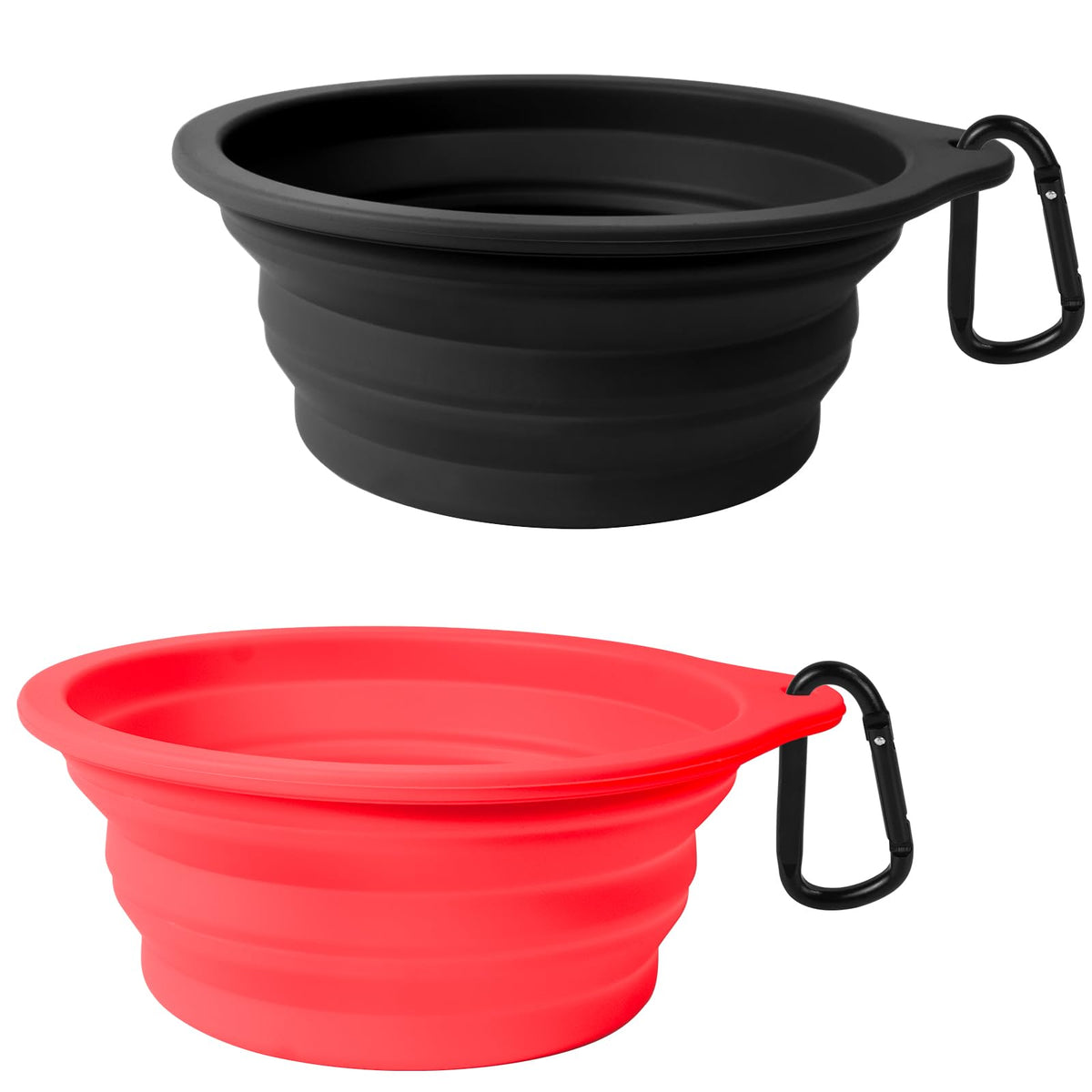 PetBonus 2-Pack Collapsible Dog Bowls, Portable Travel Dog Water Food Bowls