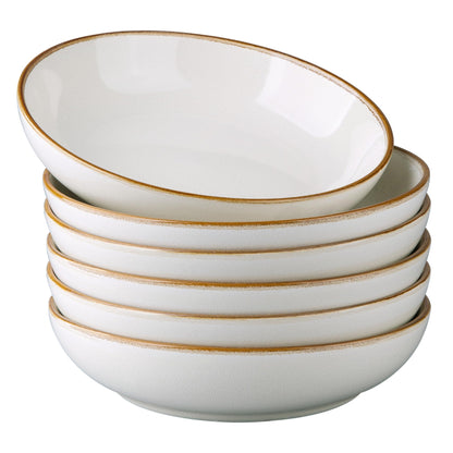 AmorArc 8.5’’ Ceramic Pasta Bowls Set of 4, 36oz Large Stoneware Bowls Set