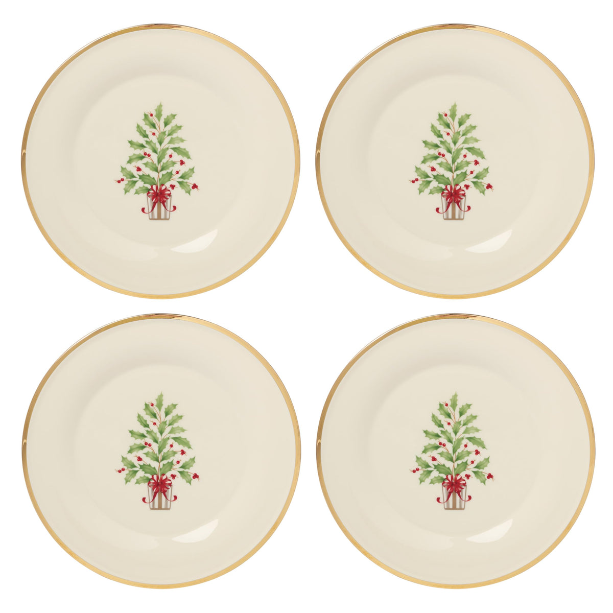 Lenox 883431 Holiday Place Setting Bowl, Red & Green, Christmas Dinnerware
