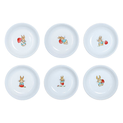 Funny Fidgety Chef Cat Pattern Ceramic Sauce Dishes, Seasoning Dishes, Sushi Soy Dipping Bowls, Appetizer Plates, Dessert Plates, Bird Feeding Bowls, Set of 6 - 5 Inch