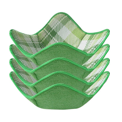 Aticca Microwave Bowl Cozy Holders, Heat Proof, Beige Multicolor 4-Pack