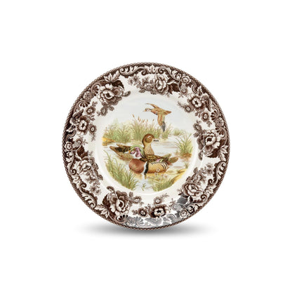 Spode Woodland Hunting Dogs Flat Coated Pointer Salad Plate