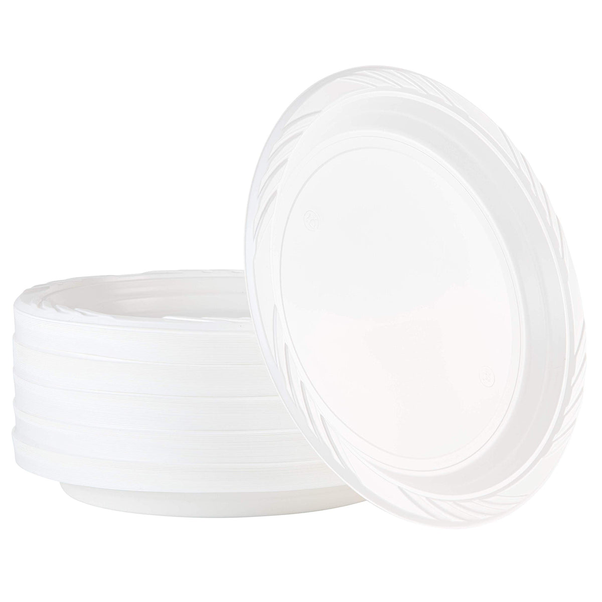 100 Count Disposable 12 ounce White Plastic Soup Bowls