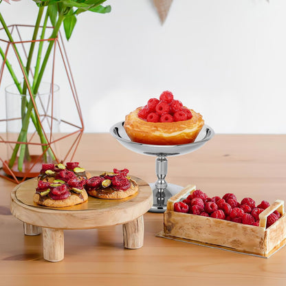 Stainless Steel Metal Dessert Cup, Shallow Mouth Footed Serving Dish for Ice Cream, Pudding, Fruits, Snacks, Home Use