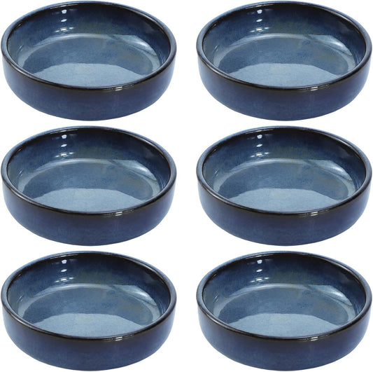 Colias Wing 3.5 Inch Vintage Style Kiln Glazed Ceramic Side Dishes - Korean Bowls - Set of 6