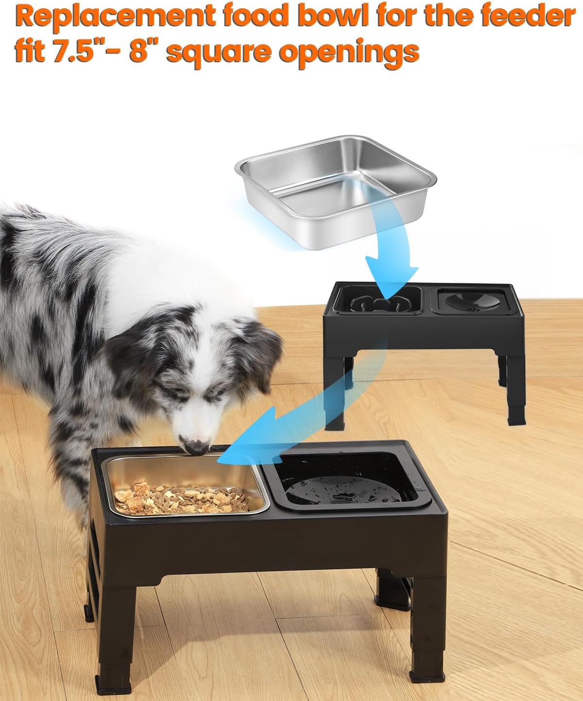 Stainless Steel Dog Bowls, [2 Pack] Water and Food Bowl Set, 1.6L Pet Metal Dishes for Small Medium Large Dogs
