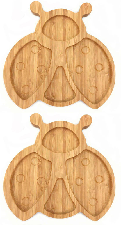 JB Home Collection 4572, Bamboo Cat Shape Food Plate for Snacks Appetizer Fruit Vegetable | Food Platter | Picnic Kitchen Party | Eco-Friendly Plates, 7"x6.5", Cat Face, 1 Pack